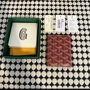 Goyard Red Card Holder Luxury Accessory